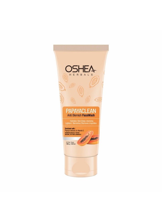 OSHEA - Herbals Papayaclean Anti Blemishes Gel Face Wash For All Skin Types | Removes Pigmentations & Brightens Skin With Papaya Extracts & Vitamin E - 100Gm - Image 1