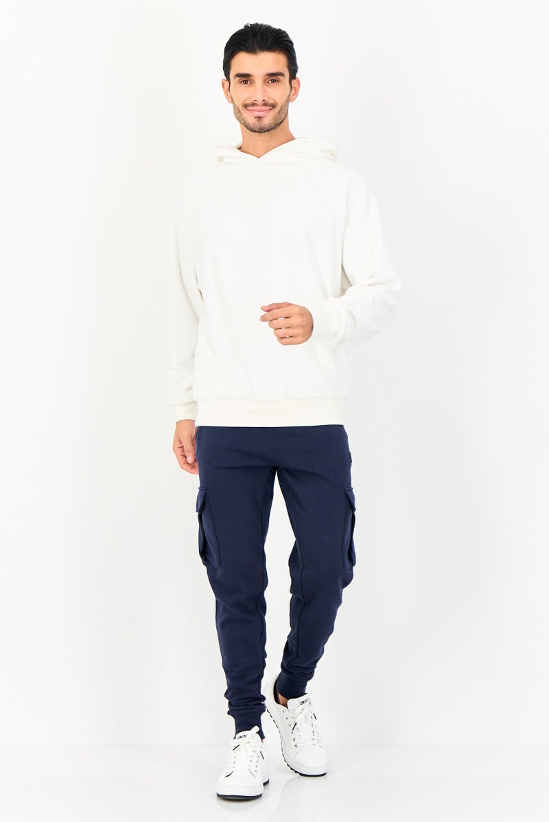 Adidas Men Sportswear Fit Long Sleeve Outdoor Hoodie, White - Image 4