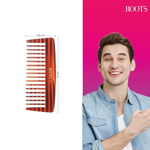 ROOTS Classic Comb | Wide Teeth Pocket/Travel | Smooth & Round Teeth prevent Hair & Scalp damage | For Women with Straight, Long, Silky, Wavy Hair | Wet & Dry use | Length - 5.5 Inch, Model No - 76 - Image 4