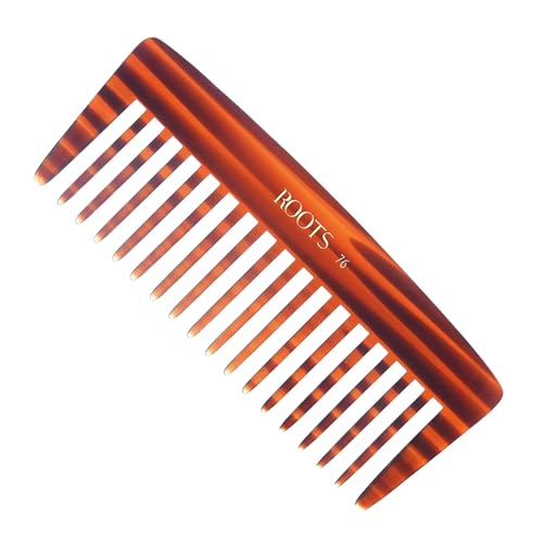 ROOTS Classic Comb | Wide Teeth Pocket/Travel | Smooth & Round Teeth prevent Hair & Scalp damage | For Women with Straight, Long, Silky, Wavy Hair | Wet & Dry use | Length - 5.5 Inch, Model No - 76 - Image 1