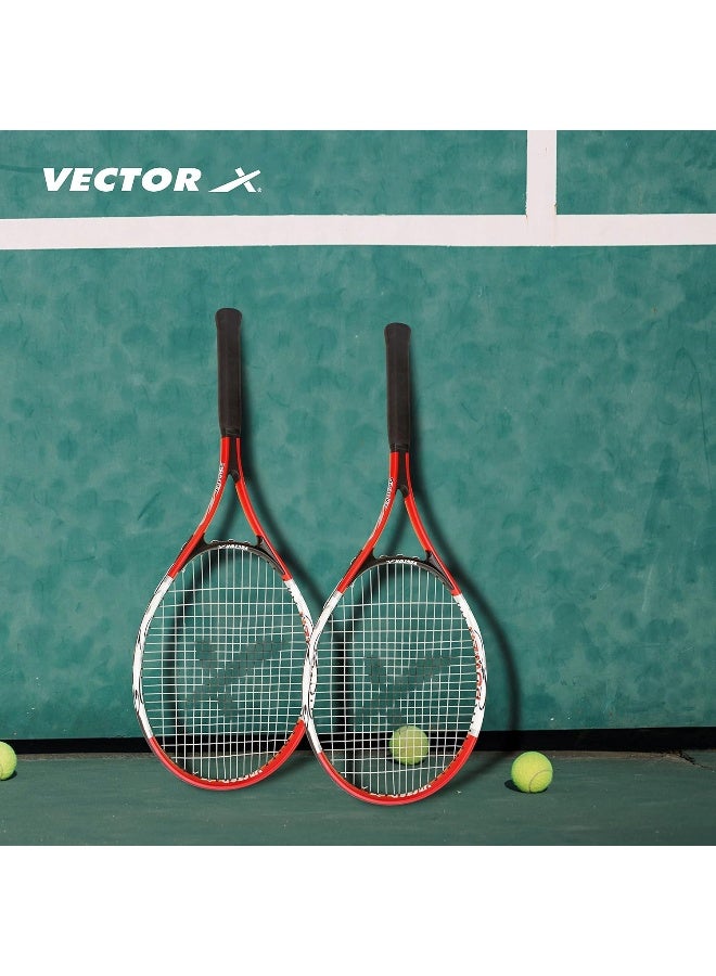 Vector X VXT-520 27" Strung Tennis Racquet with 3/4 Cover – Lightweight Adult Tennis Racket, Red - Image 5