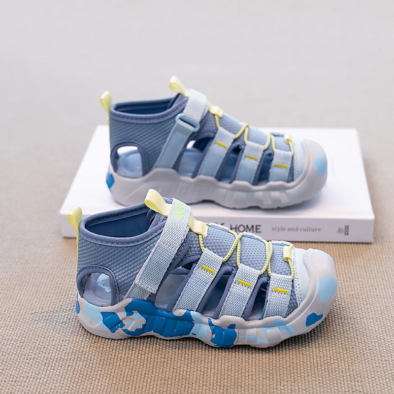 Children'S Baotou Sandals Casual Sports Beach Shoes For Boys And Girls Soft Sole Anti-Slip Stream Camouflage Trendy Shoes - Image 1