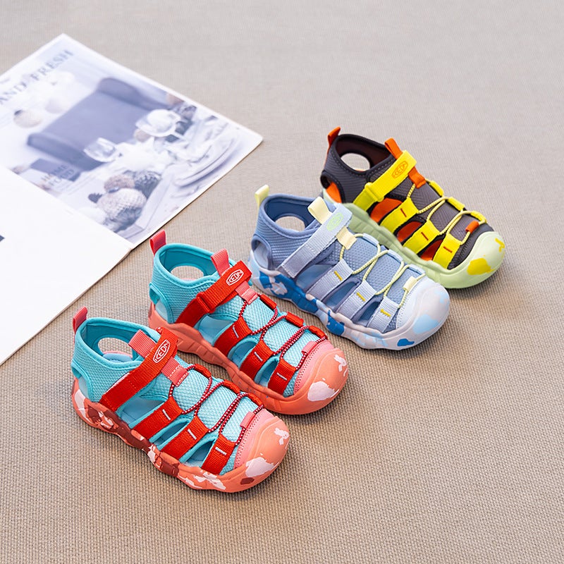 Children'S Baotou Sandals Casual Sports Beach Shoes For Boys And Girls Soft Sole Anti-Slip Stream Camouflage Trendy Shoes - Image 4