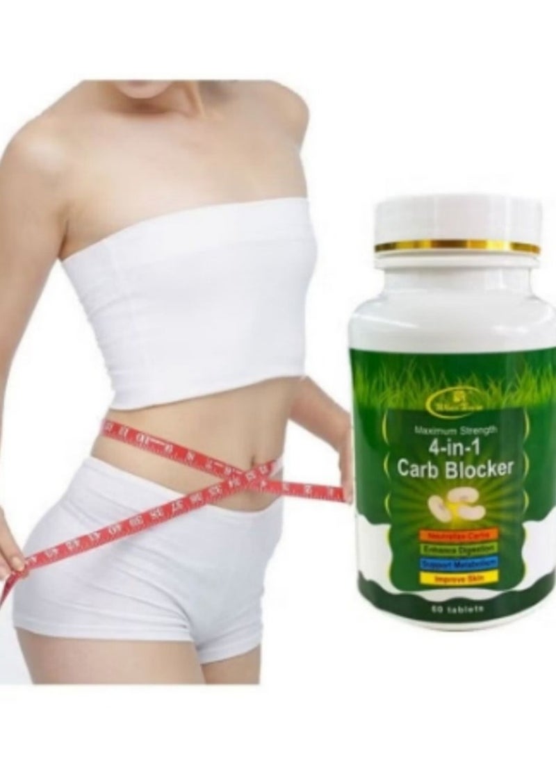 وينز تاون مثبط الكربوهيدرات 4 في 1 لفقدان الوزن - حارق للدهون وداعم للأيض مع تركيبة متقدمة من الألياف الكربونية - Image 1
