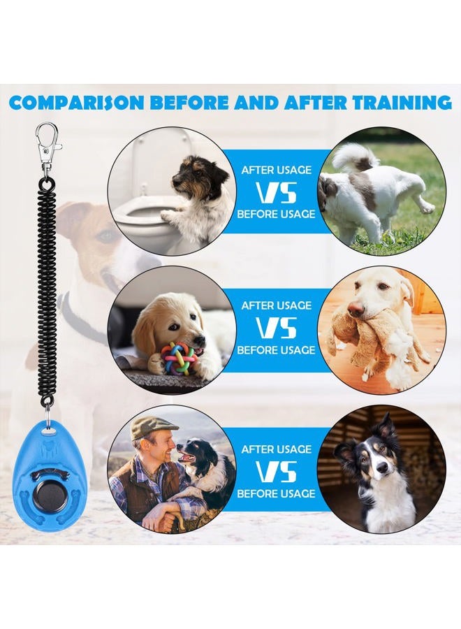 OYEFLY Dog Clicker [2 Pieces, Multi-Color] Training Clicker with Carry Strap for Dog, Cat, Horse (Blue and White) - Image 3