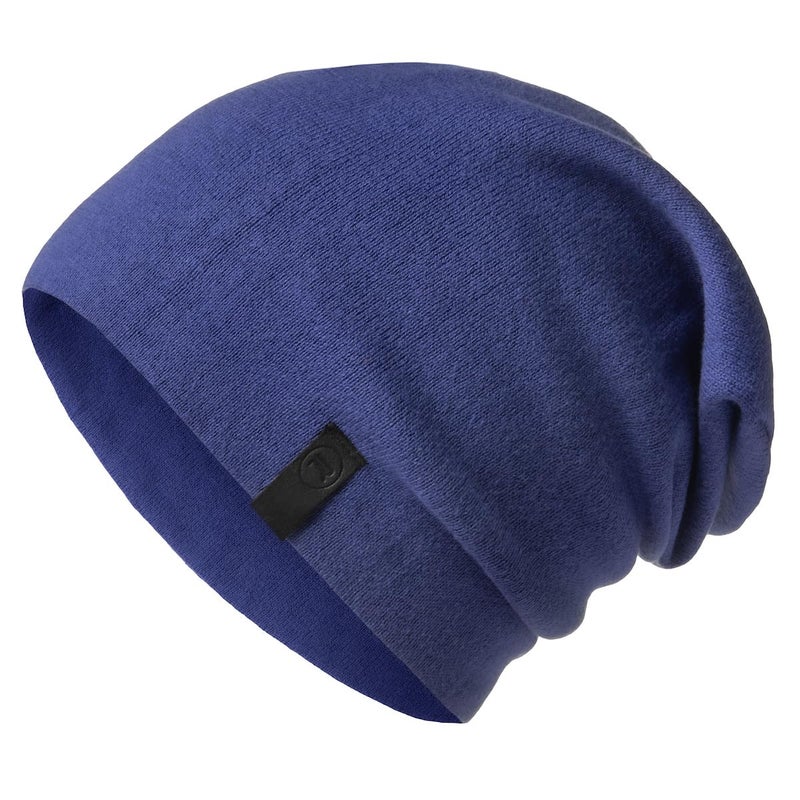 Revony Warm Slouchy Beanie Hat - Deliciously Soft Daily Beanie in Fine Knit Cobalt Blue - Image 1