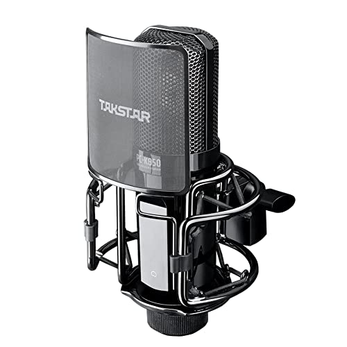 TAKSTAR XLR Condenser Microphone with 34mm GoldPlated Large Diaphragm High Sensitivity Cardioid Studio Mic for Recording Podcasting Streaming Voice Overs Singing Gaming PCK850 - Image 1