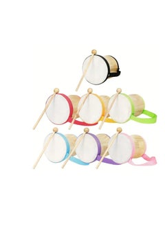 Megarya MegArya JP71Orff Percussion Wooden Tote Drums Indian Drums Sheepskin Drum Tops Logs Color : Blue  - Image 2