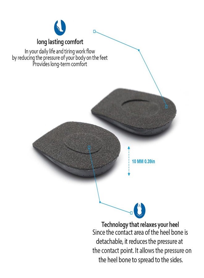 Black Deer Orthopedic Heel Supports for Heel Pain Insoles for Women and Men Plantar Fasciitis (Medium, Gray) - Image 3