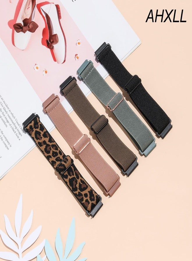 AHXLL 2PACK Nylon Smartwatch Bands Compatible with Samsung Galaxy Watch 7/6/5/4 44mm 40mm/Galaxy Watch FE/Watch 6 4 Classic 42mm 46mm 43mm 47mm/ Watch 5 Pro 45mm/Active 2,20mm Stretchy Sport Band - Image 3
