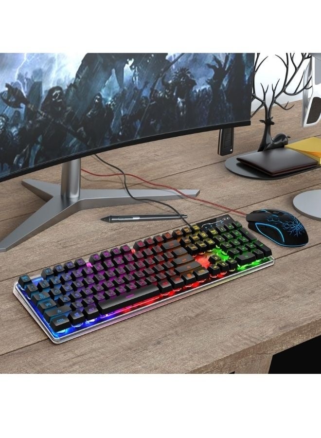 MageGee Gaming Keyboard and Mouse Combo, K1 RGB LED Backlit Keyboard with 104 Keys Computer PC Gaming Keyboard for PC/Laptop Black - Image 3