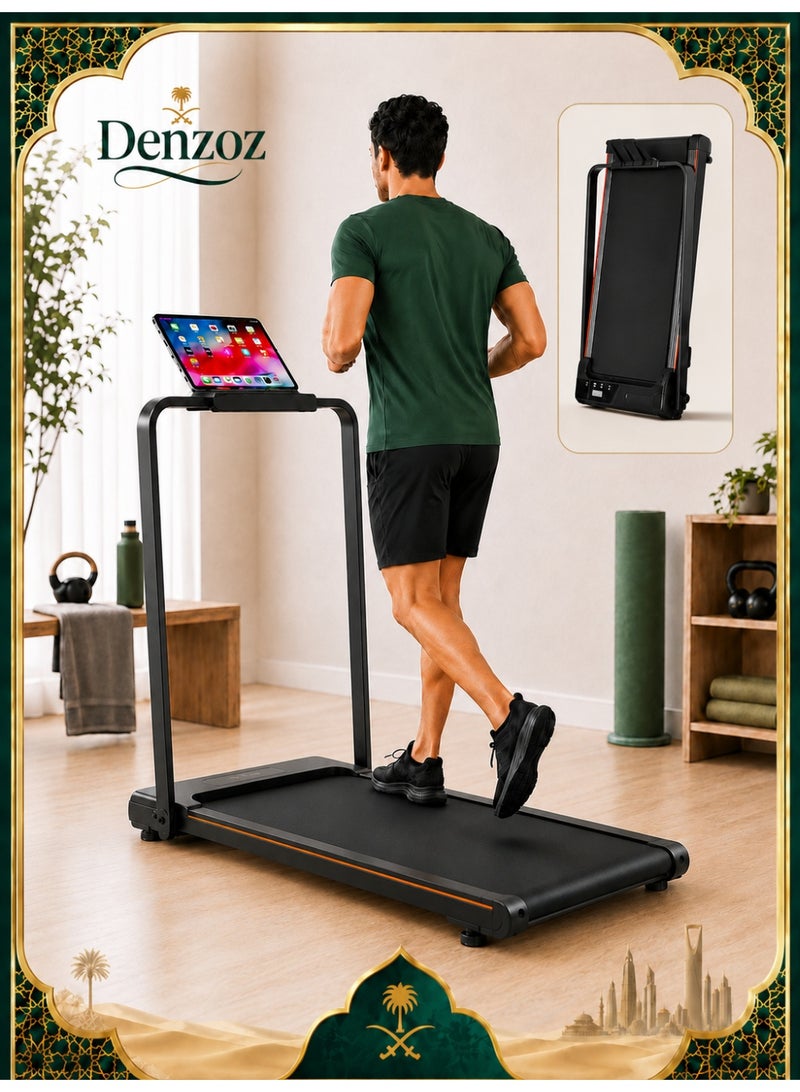 Denzoz Walking Pad Treadmill for Home 3 in 1 Folding Under Desk Treadmill 2.5HP with Remote Control Portable Walking Running Pad Installation Free Running Exercise Machine for Home and Office Fitness - Image 1