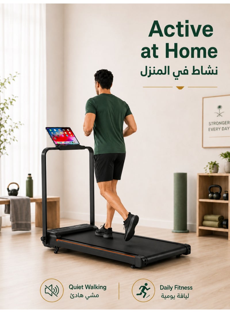 Denzoz Walking Pad Treadmill for Home 3 in 1 Folding Under Desk Treadmill 2.5HP with Remote Control Portable Walking Running Pad Installation Free Running Exercise Machine for Home and Office Fitness - Image 2