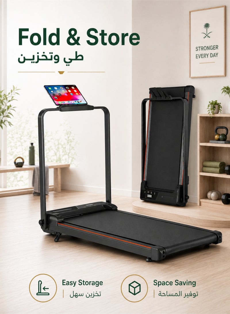 Denzoz Walking Pad Treadmill for Home 3 in 1 Folding Under Desk Treadmill 2.5HP with Remote Control Portable Walking Running Pad Installation Free Running Exercise Machine for Home and Office Fitness - Image 3