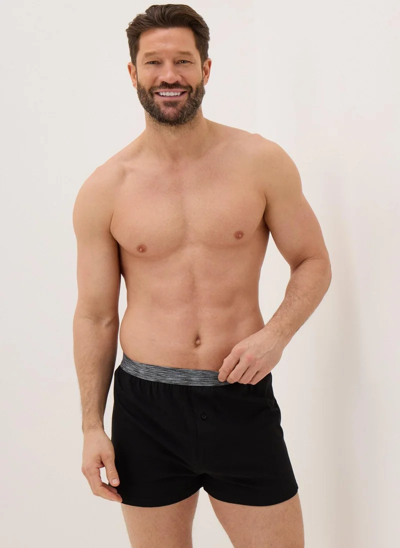 Matalan 5 Pack Black Loose Fit Boxers