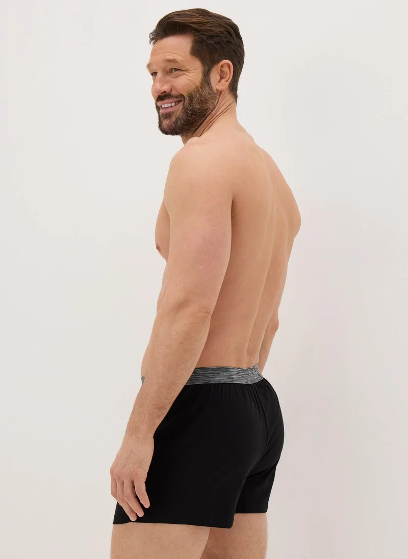 Matalan 5 Pack Black Loose Fit Boxers