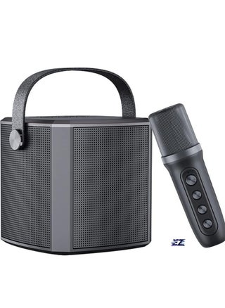 Portable Bluetooth Karaoke Speaker with Wireless Rechargeable Microphone, Type-C Charging, Multiple Voice Modes, TF Card Support – Black, Ideal for Parties & Home Entertainment - pzsku/Z0BD140957B7D05E9C834Z/45/_/1737712119/688ade3f-a072-4f3c-97b9-fabbe0d61cee