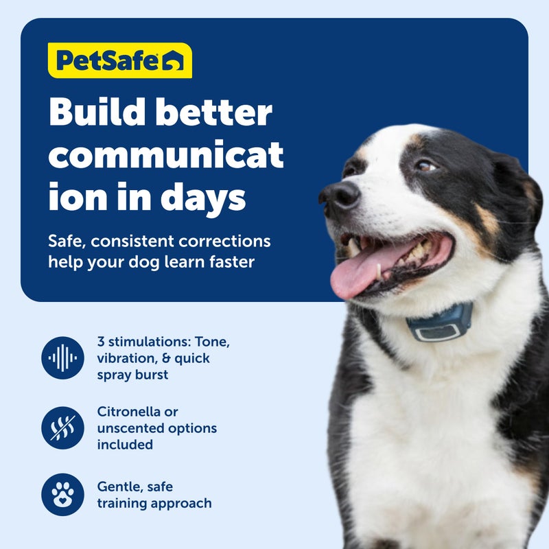 PetSafe Remote Spray Trainer, Dog Training Collar - 3 Modes: Tone, Vibration or Spray - Rechargeable and Water-Resistant Includes Citronella and Unscented Spray Refills - 300 Yards (900 Feet) Range - Image 4