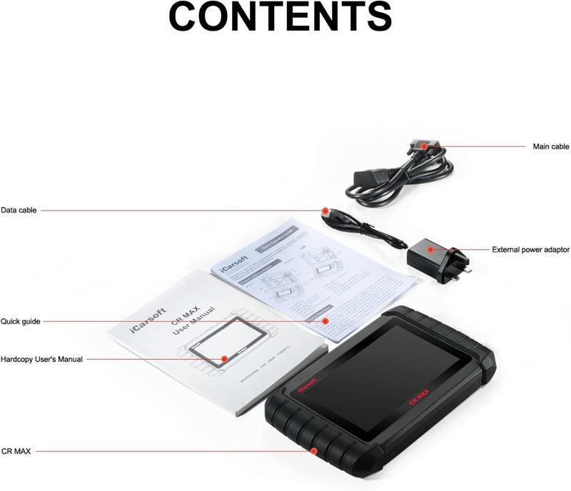 iCarsoft CR Max Automotive Diagnostic Scanner with Free Screen Protector - Image 4