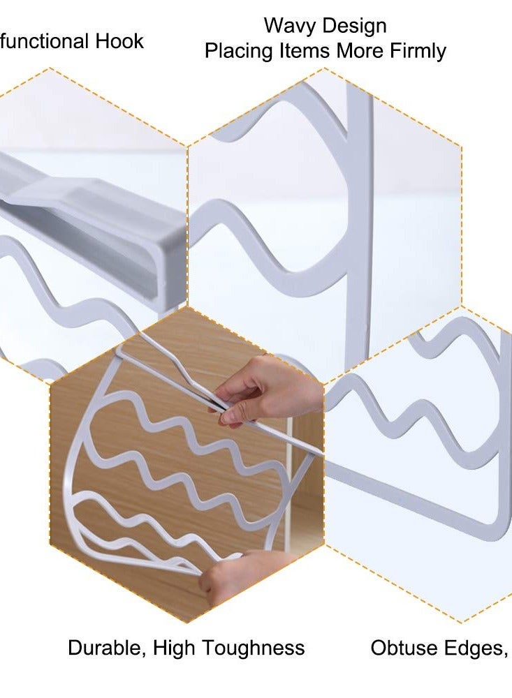 Y&D Practical Shelf Dividers, 4 Pieces Wardrobe Partition Shelves in Grey, Space-Saving Storage Solution and Towel Rack for Organizing - Image 4