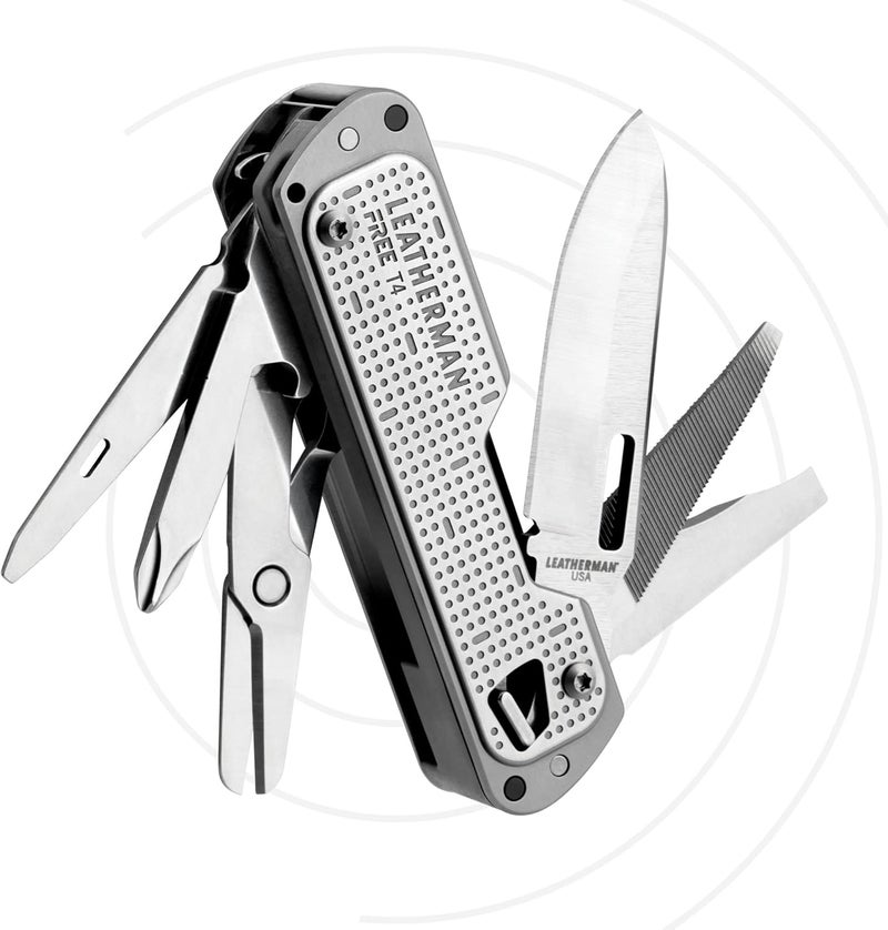 Leatherman Free T4 Stainless Steel Pocket Size Multitool with 12 Functional Tools - Image 2