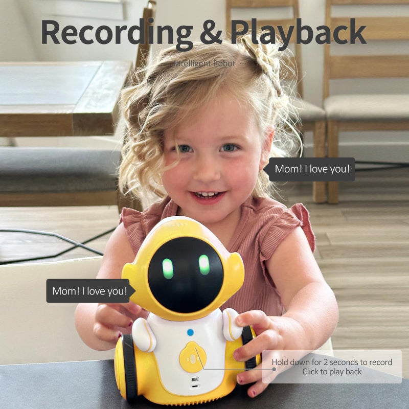 GILOBABY GILOBABY Robot Toys, Rechargeable Smart Talking Robots for Kids, Intelligent Robot with Voice Controlled Touch Sensor, Singing, Dancing, Recording, Repeat, Birthday Gifts for Boys Girls Ages 6+ Years  - Image 2