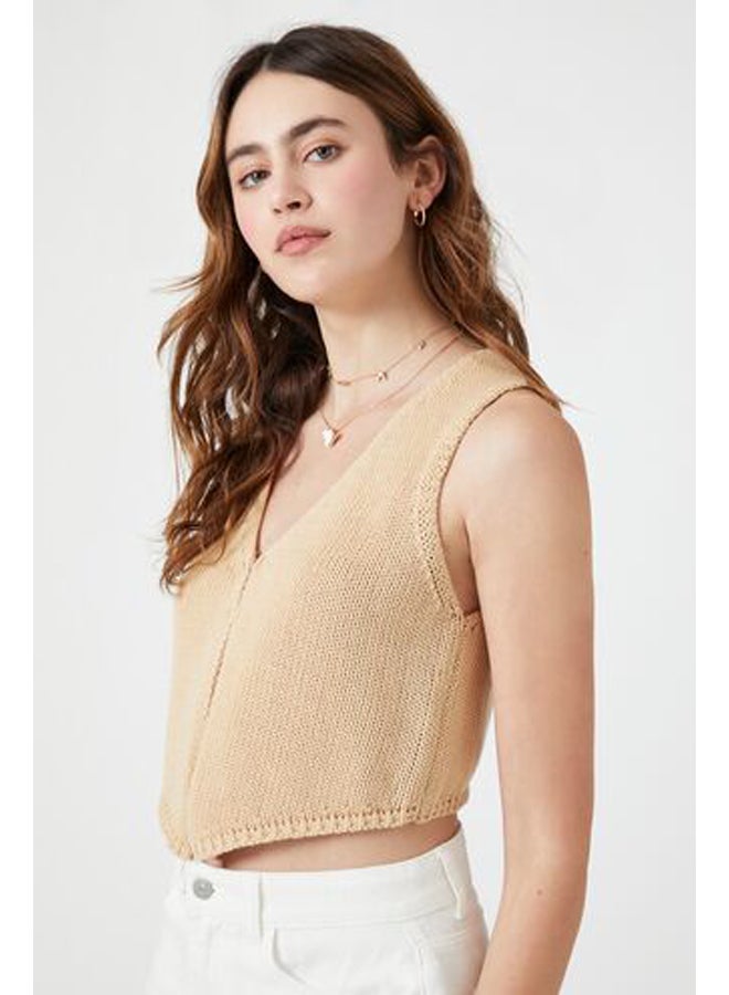 FOREVER 21 Sweater-Knit Split-Hem Vest - Image 2