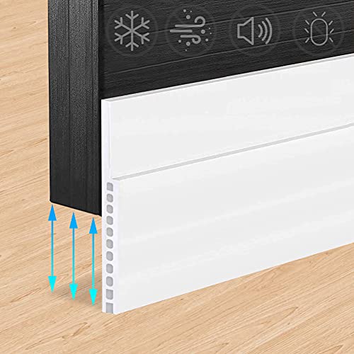 SYIPO Door Draft Stopper for Huge Gap，3" W x 39" L Adjustable Widened Under Door Seal for Exterior/Interior Doors，Under Door Draft Blocker Soundproof/Insulator Door Sweep Weather Stripping，1 Pack White - Image 1