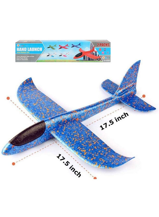 Bootaa 2 Pack Airplane Toys, 17.5" Large Throwing Foam Plane, 2 Flight Mode Glider, Flying Toy For Kids, Birthday Gifts For 3 4 5 6 7 8 9 10 11 12 Year Old Boys Girls, Outdoor Sport Toys Party Favors - Image 5