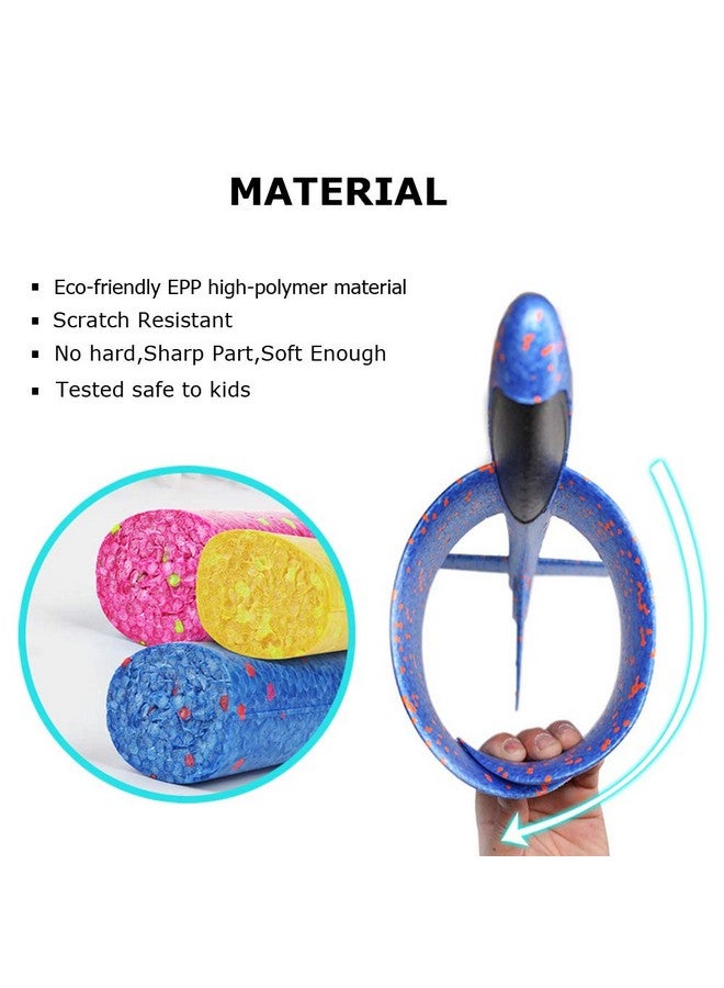 Bootaa 2 Pack Airplane Toys, 17.5" Large Throwing Foam Plane, 2 Flight Mode Glider, Flying Toy For Kids, Birthday Gifts For 3 4 5 6 7 8 9 10 11 12 Year Old Boys Girls, Outdoor Sport Toys Party Favors - Image 2
