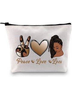 JXGZSO JXGZSO Peace Love Black Women Cosmetic Bag Natural Hair Makeup Bag Melanin Woman Gift Black Owned Business Gift 