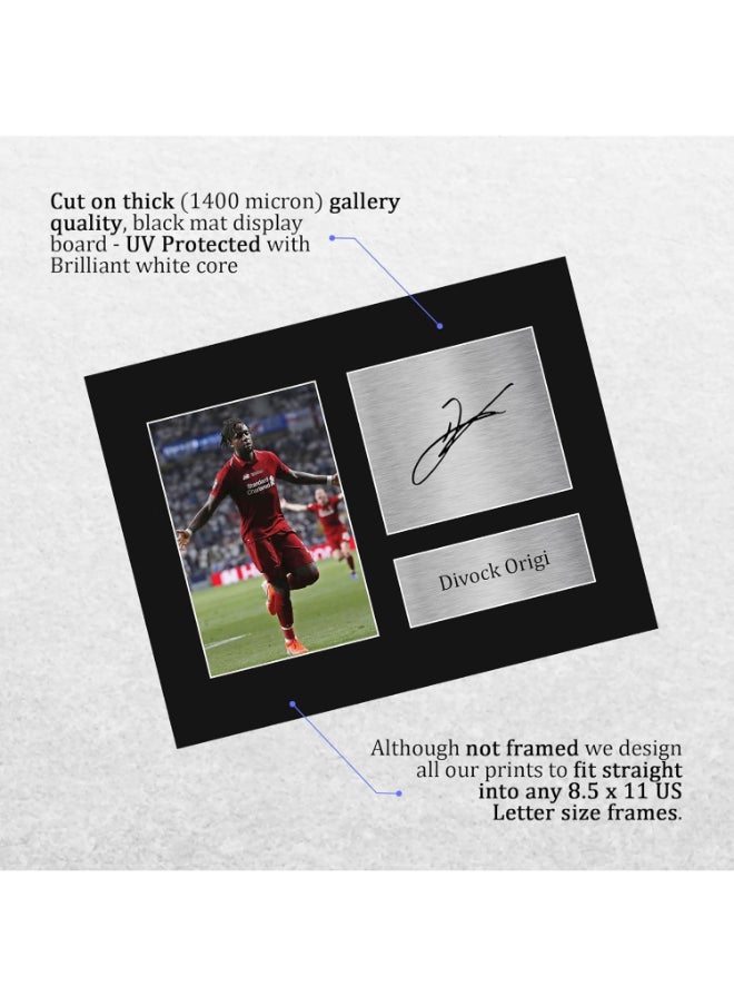 HWC Trading HWC Trading Divock Origi Liverpool Gifts Printed Signed Autograph Picture for Fans and Supporters  - Image 3