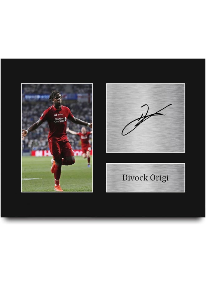 HWC Trading HWC Trading Divock Origi Liverpool Gifts Printed Signed Autograph Picture for Fans and Supporters  - Image 1