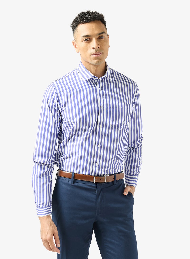 روبرت وود قميص رسمي مخطط سميك - Image 1