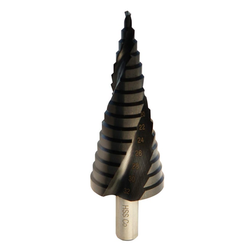 STROTON 4-32mm Metric 5% Cobalt Step Drill Bit for Stainless Steel and Hard Metal (15 Steps) - Image 1