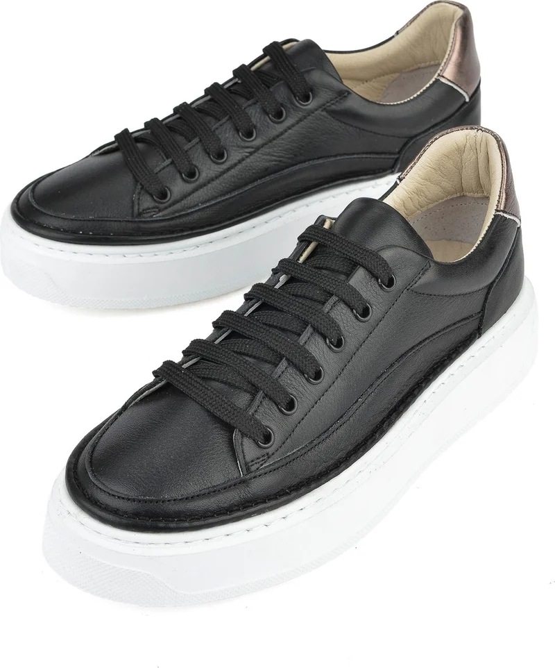 Ziya , Women's Genuine Leather Sneakers 1511035Z6200 Black