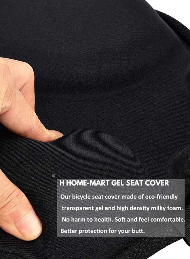 HOME-MART Gel Bike Seat Cushion,Bike Saddles Cover, HOME-MART Breathable Exercise Bicycle Seat Cover, Wide Foam & Extra Soft Gel Seat Cushion for Women Men, Fits Cruiser and Stationary Bikes - Image 2