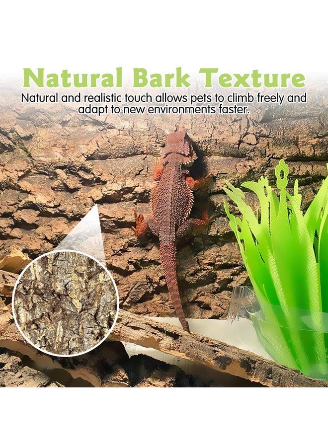 Kathson kathson 2PCS Thicker Cork Tile Background Bark 11.8 "L x 11.8" W x 0.7‘’ H Reptile Tank Terrarium Background Natural Reptile Climbing Mat for Spider Gecko Lizard Chameleon Bearded Dragon Snake  - Image 3