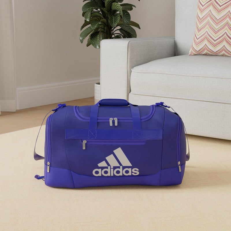 adidas Unisex Defender 40 Gym Duffel Bag for Men and Women Semi Lucid BlueSilver MetallicBlue Spark Small 38L - Image 2