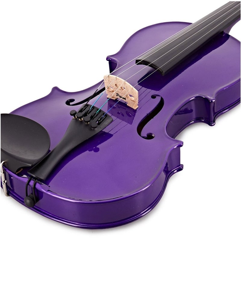 Megarya Glossy Purple Finish Handmade 4/4 Full Size Acoustic Violin – Premium Indian Maple Wood Violin for Beginners, Students, Adults & Kids | Professional Handmade Violin with Rich Sound, Complete Learning & Performance Instrument - Image 3