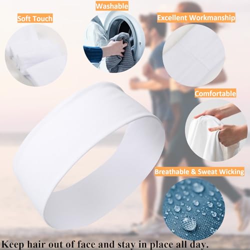 Tobeffect Trendy Non-Slip Headbands Set for Women - 7PCS Elastic Soft Thick Cotton Cloth Headbands for Yoga, Running, Workout, and Sports - Image 4