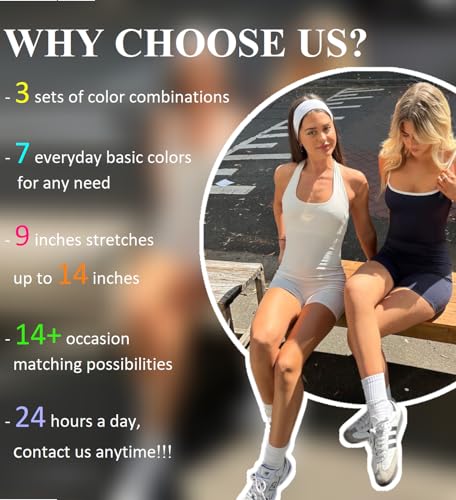 Tobeffect Trendy Non-Slip Headbands Set for Women - 7PCS Elastic Soft Thick Cotton Cloth Headbands for Yoga, Running, Workout, and Sports - Image 2