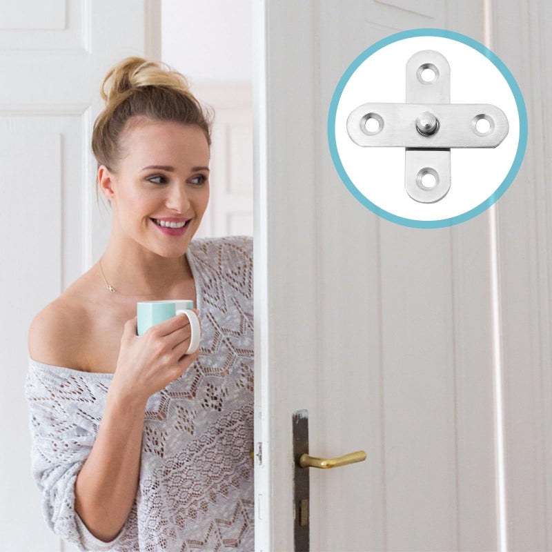 Stainless Steel Hidden Rotation Pivot Hinges 6pcs with Ground Pins for Doors Windows - Image 5