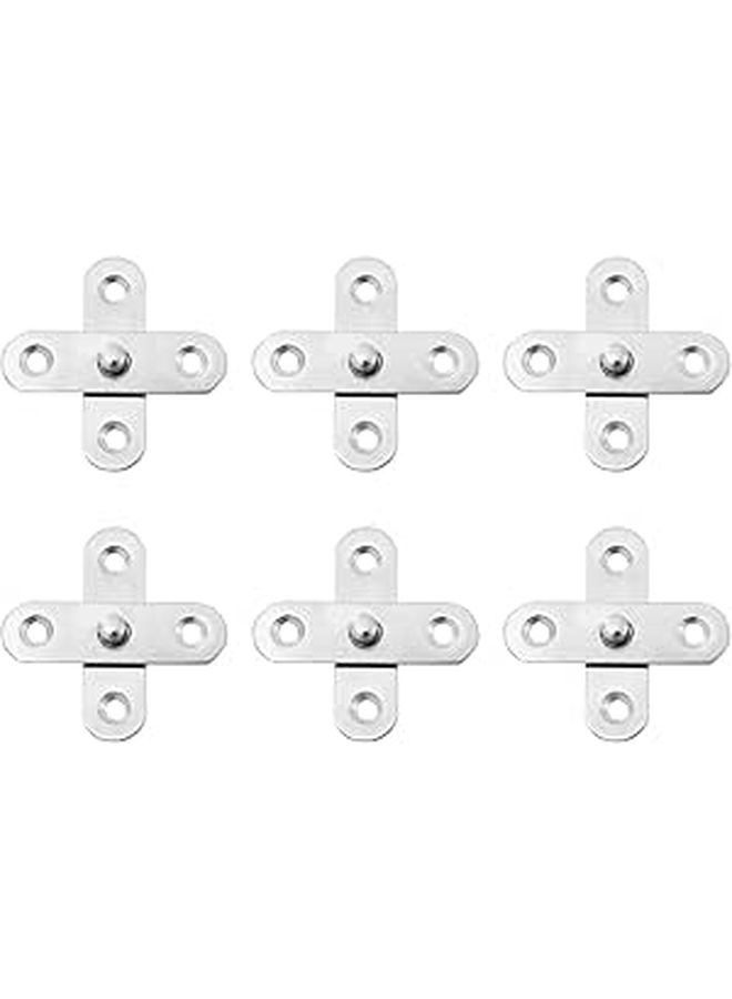 Stainless Steel Hidden Rotation Pivot Hinges 6pcs with Ground Pins for Doors Windows - Image 1