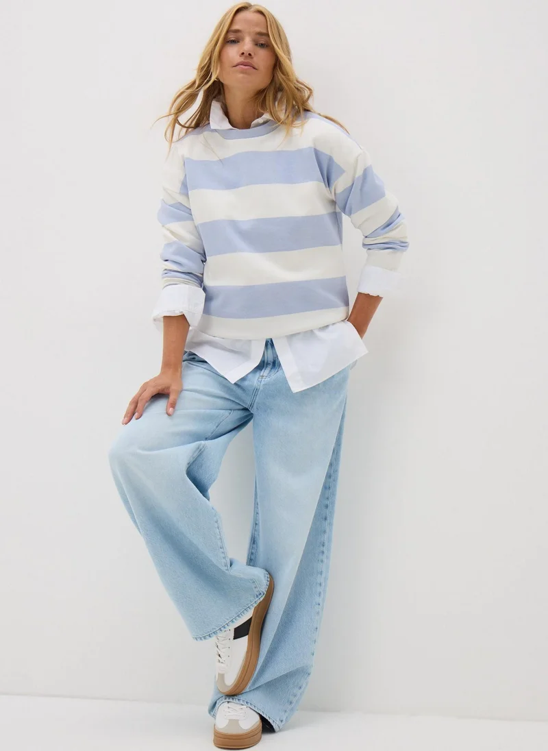 Matalan Blue Stripe Sweatshirt