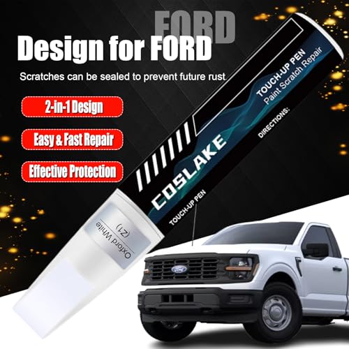 COSLAKE Car Touch Up Paint(Star White Metallic Tri-Coat(AZ)) for Ford, Car Paint Scratch Repair Kit, Quick & Easy Solution to Repair, 2 in 1 Scratch Remover Pen with 2PCS Disposable Micro Applicators - Image 2