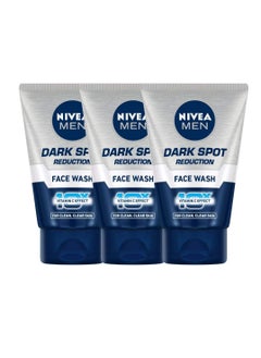 Nivea NIVEA MEN Dark Spot Reduction Face Wash 100 g (Pack of 3)| With Ginko and Ginseng Extracts for Clean, Healthy and Clear Skin 10 X Vitamin C Effect for Radiant Skin For Dark Spot Reduction  - Image 1
