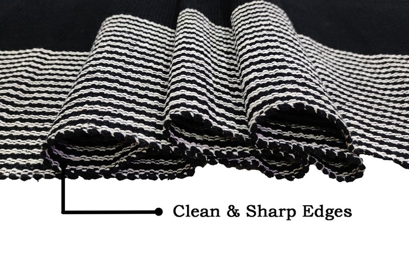 STONEMUNK Cotton Table Runner 13'' x 72'' Eco-Friendly Hand-Made Cotton Runner for Parties, Dining Table, Wedding, Boho Runner - (Black - Half Patta) - Image 5