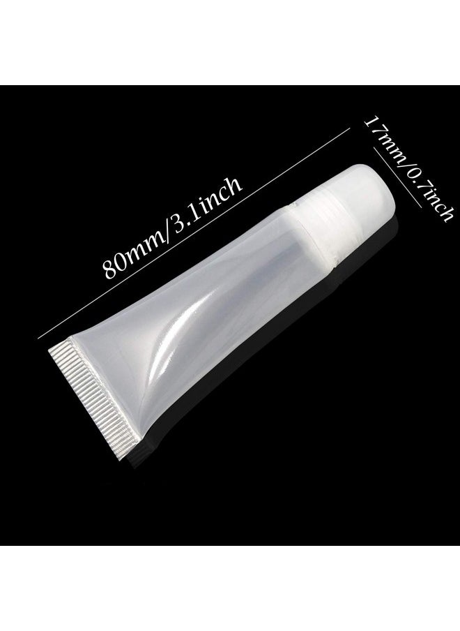 HONBAY - 10Pcs 8Ml Refillable Clear Empty Lip Gloss Balm Containers Soft Empty Tubes - Image 1