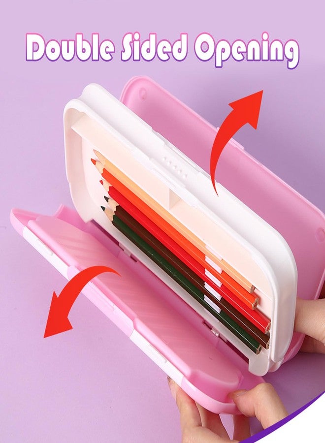 Ristpal Multifunction Pencil Case with Supplies for Kids, Pencil Holder for Students, Cute Pencil box for Girls and Boys with Pencil, Erasers, Sharpener, Back to School Supplies (Pink Dolphin) - Image 3